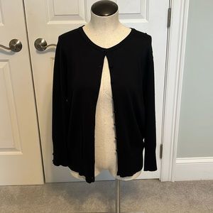 Beautiful and very soft acrylic cardigan with fabric covered buttons